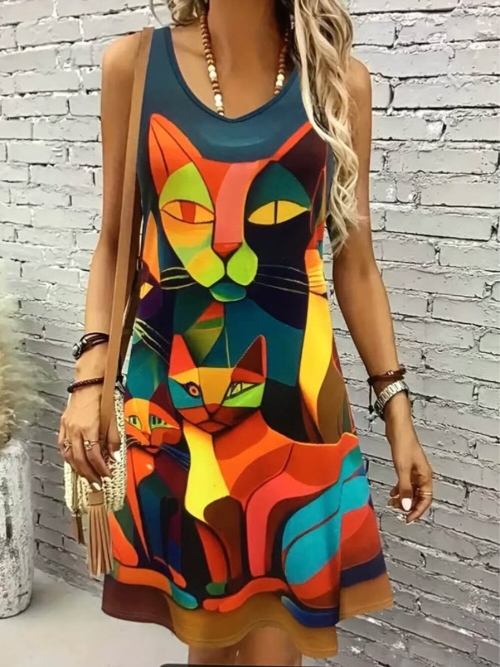 Ladies XXL Abstract Cat dress 14.00